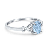Oval Filigree Infinity Engagement Ring Simulated Cubic Zirconia 925 Sterling Silver