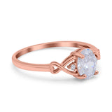 Oval Filigree Infinity Engagement Ring Simulated Cubic Zirconia 925 Sterling Silver