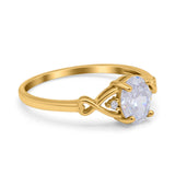 Oval Filigree Infinity Engagement Ring Simulated Cubic Zirconia 925 Sterling Silver