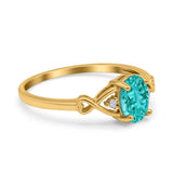 Oval Filigree Infinity Engagement Ring Simulated Cubic Zirconia 925 Sterling Silver