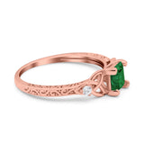 Cushion Celtic Art Deco Engagement Ring Simulated Cubic Zirconia 925 Sterling Silver