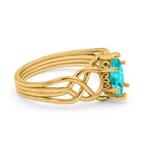 Art Deco Crisscross Wedding Ring Marquise Simulated Cubic Zirconia 925 Sterling Silver