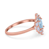 Oval Cut Halo Vintage Wedding Ring Simulated Cubic Zirconia 925 Sterling Silver