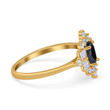 Oval Cut Halo Vintage Wedding Ring Simulated Cubic Zirconia 925 Sterling Silver