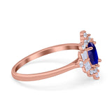 Oval Cut Halo Vintage Wedding Ring Simulated Cubic Zirconia 925 Sterling Silver