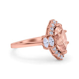 Marquise Vintage Wedding Ring Simulated Cubic Zirconia 925 Sterling Silver