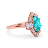 Marquise Vintage Wedding Ring Simulated Cubic Zirconia 925 Sterling Silver