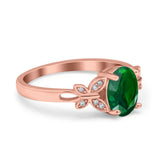 Butterfly Oval Art Deco Engagement Wedding Ring Round Simulated Cubic Zirconia 925 Sterling Silver