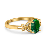Butterfly Oval Art Deco Engagement Wedding Ring Round Simulated Cubic Zirconia 925 Sterling Silver