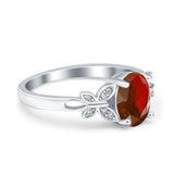 Butterfly Oval Art Deco Engagement Wedding Ring Round Simulated Cubic Zirconia 925 Sterling Silver