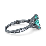 Marquise Art Deco Wedding Bridal Ring Simulated Cubic Zirconia 925 Sterling Silver