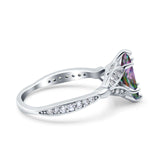 Marquise Art Deco Wedding Bridal Ring Simulated Cubic Zirconia 925 Sterling Silver