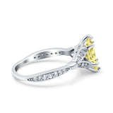Marquise Art Deco Wedding Bridal Ring Simulated Cubic Zirconia 925 Sterling Silver