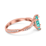 Infinity Twist Marquise Wedding Ring Simulated Cubic Zirconia 925 Sterling Silver