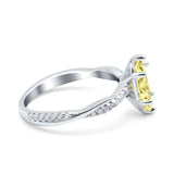 Infinity Twist Marquise Wedding Ring Simulated Cubic Zirconia 925 Sterling Silver