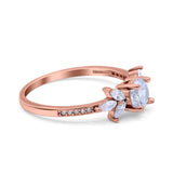 Marquise Wedding Ring Simulated Cubic Zirconia 925 Sterling Silver
