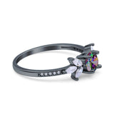 Marquise Wedding Ring Simulated Cubic Zirconia 925 Sterling Silver