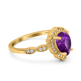 Teardrop Pear Art Deco Wedding Bridal Engagement Ring Round Simulated Cubic Zirconia 925 Sterling Silver