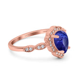 Teardrop Pear Art Deco Wedding Bridal Engagement Ring Round Simulated Cubic Zirconia 925 Sterling Silver