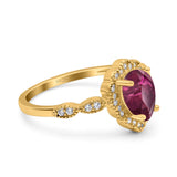 Teardrop Pear Art Deco Wedding Bridal Engagement Ring Round Simulated Cubic Zirconia 925 Sterling Silver