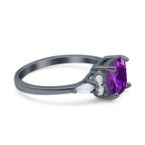 Cushion Cut Marquise Art Deco Wedding Ring Round Simulated Cubic Zirconia 925 Sterling Silver