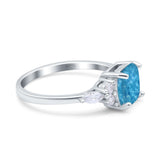 Cushion Cut Marquise Art Deco Wedding Ring Round Simulated Cubic Zirconia 925 Sterling Silver