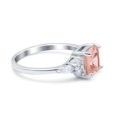 Cushion Cut Marquise Art Deco Wedding Ring Round Simulated Cubic Zirconia 925 Sterling Silver