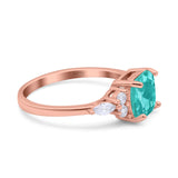 Cushion Cut Marquise Art Deco Wedding Ring Round Simulated Cubic Zirconia 925 Sterling Silver