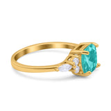 Cushion Cut Marquise Art Deco Wedding Ring Round Simulated Cubic Zirconia 925 Sterling Silver