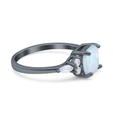 Cushion Cut Marquise Art Deco Wedding Ring Round Simulated Cubic Zirconia 925 Sterling Silver