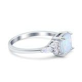 Cushion Cut Marquise Art Deco Wedding Ring Round Simulated Cubic Zirconia 925 Sterling Silver