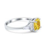 Cushion Cut Marquise Art Deco Wedding Ring Round Simulated Cubic Zirconia 925 Sterling Silver