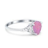 Teardrop Pear Art Deco Wedding Bridal Engagement Ring Round Simulated Cubic Zirconia 925 Sterling Silver