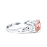 Art Deco Cushion Cut Wedding Engagement Bridal Ring Simulated Cubic Zirconia 925 Sterling Silver