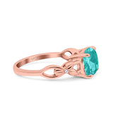 Art Deco Cushion Cut Wedding Engagement Bridal Ring Simulated Cubic Zirconia 925 Sterling Silver