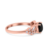 Vintage Style Art Deco Cushion and Marquise Wedding Engagement Ring Simulated Cubic Zirconia 925 Sterling Silver