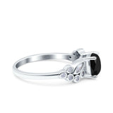 Vintage Style Art Deco Cushion and Marquise Wedding Engagement Ring Simulated Cubic Zirconia 925 Sterling Silver