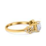 Vintage Style Art Deco Cushion and Marquise Wedding Engagement Ring Simulated Cubic Zirconia 925 Sterling Silver