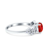 Vintage Style Art Deco Cushion and Marquise Wedding Engagement Ring Simulated Cubic Zirconia 925 Sterling Silver