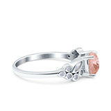 Vintage Style Art Deco Cushion and Marquise Wedding Engagement Ring Simulated Cubic Zirconia 925 Sterling Silver