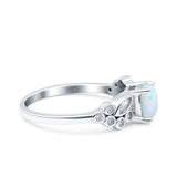 Vintage Style Art Deco Cushion and Marquise Wedding Engagement Ring Simulated Cubic Zirconia 925 Sterling Silver