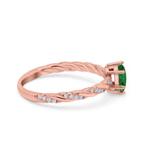 Vintage Style Twisted Half Eternity Band Marquise Wedding Engagement Ring Simulated Cubic Zirconia 925 Sterling Silver