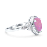 Halo Art Deco Wedding Pear Bridal Ring Marquise Round Simulated Cubic Zirconia 925 Sterling Silver