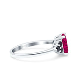 Art Deco Oval Wedding Engagement Bridal Ring Black Simulated Cubic Zirconia 925 Sterling Silver