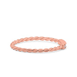 Half Eternity Ring Wedding Engagement Rope Band Round Simulated Cubic Zirconia 925 Sterling Silver