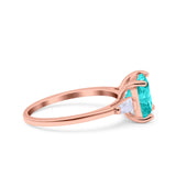 Cushion Cut Art Deco Wedding Bridal Ring Baguette Simulated Cubic Zirconia 925 Sterling Silver