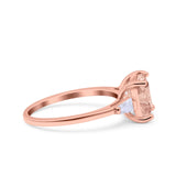 Asscher Cut Art Deco Wedding Engagement Ring Bridal Baguette Simulated Cubic Zirconia 925 Sterling Silver