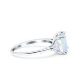 Asscher Cut Art Deco Wedding Engagement Ring Bridal Baguette Simulated Cubic Zirconia 925 Sterling Silver