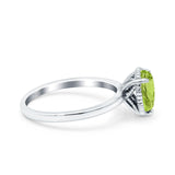 Vintage Style Art Deco Solitaire Accent Pear Wedding Engagement Ring Simulated Cubic Zirconia 925 Sterling Silver