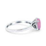 Vintage Style Art Deco Solitaire Accent Pear Wedding Engagement Ring Simulated Cubic Zirconia 925 Sterling Silver